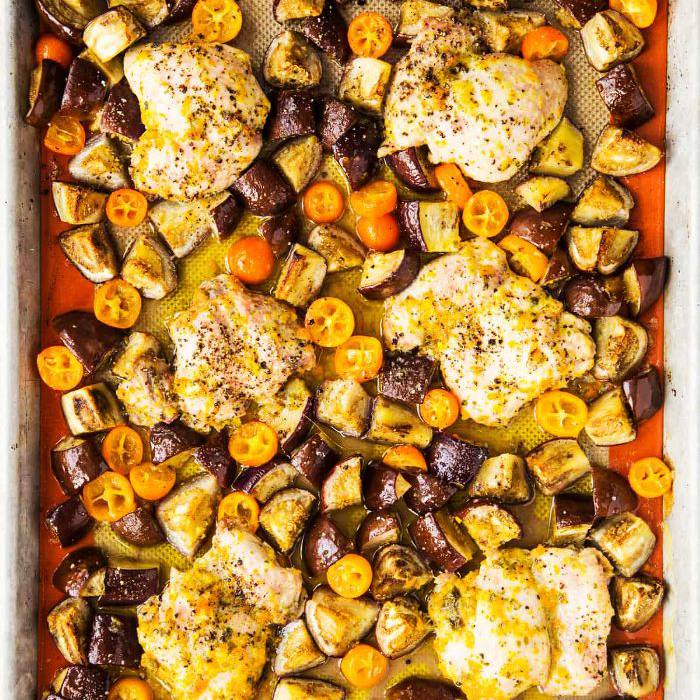 金橘香蒜烤盘鸡酮烤盘食谱