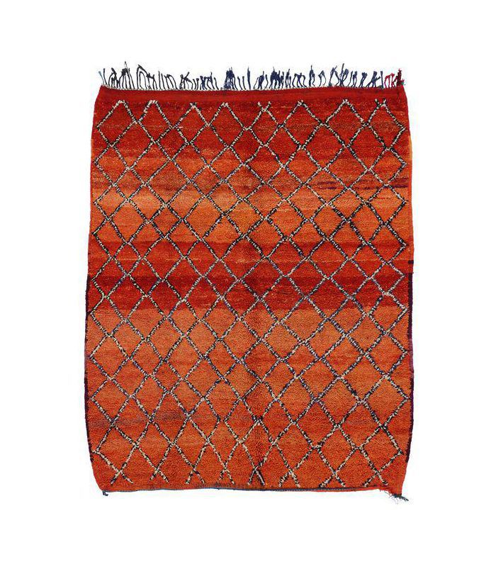 复古柏柏尔摩洛哥地毯- 5'9