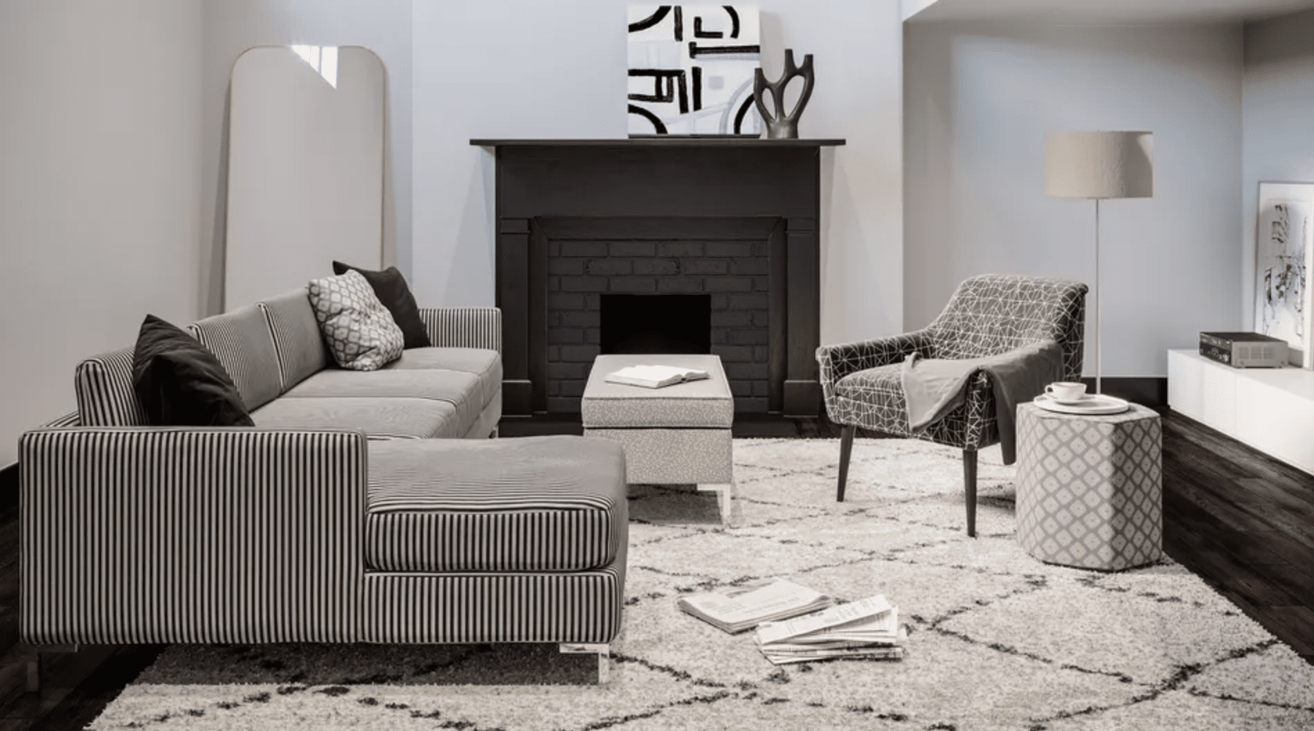 男装灵感的客厅与内部和GQ的合作