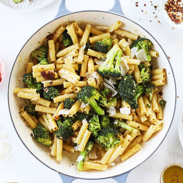 培根意大利面西兰花