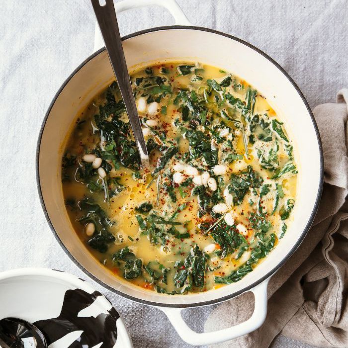 素食食谱秋季 - 素食奶油白豆汤