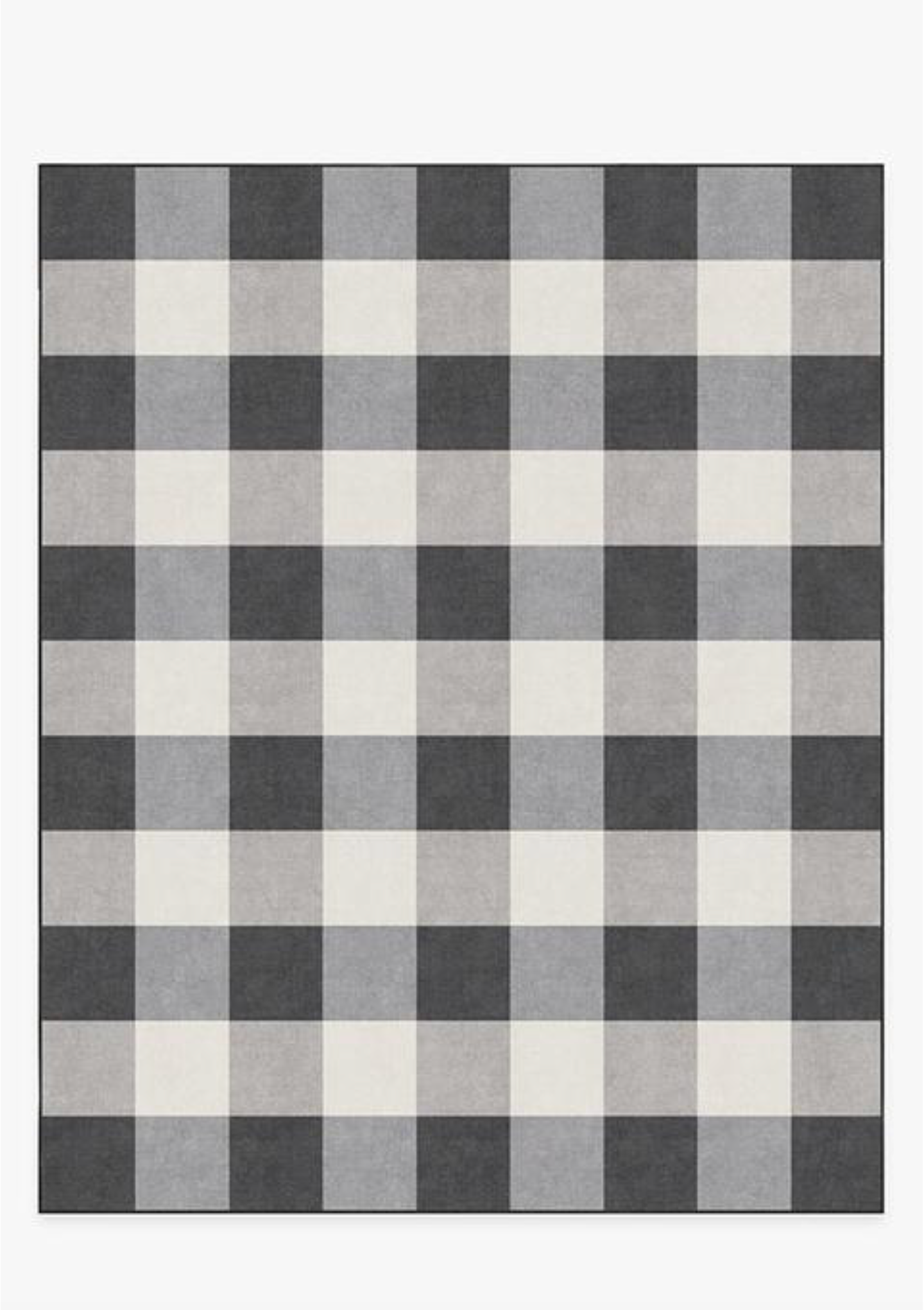 布法罗格子黑白地毯