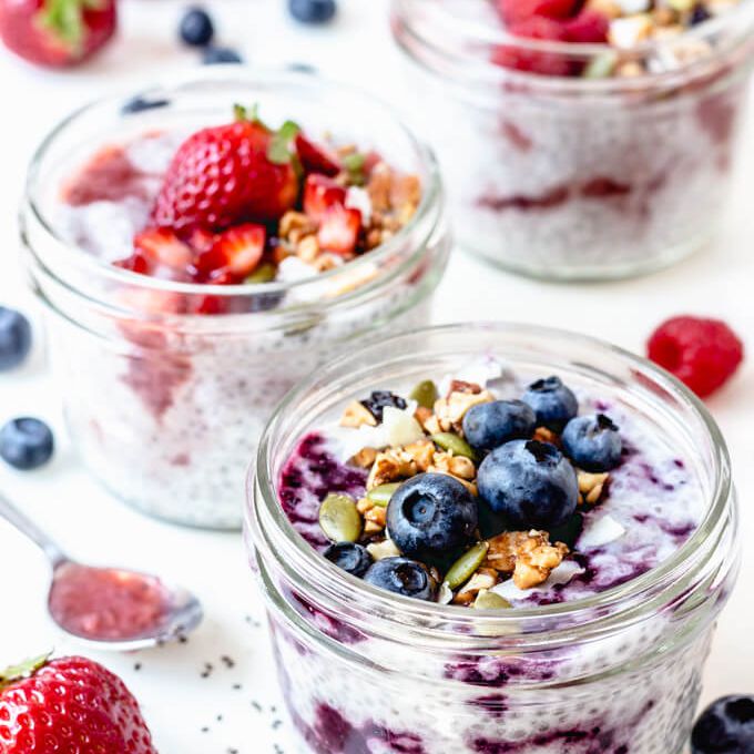 低碳水化合物的keto chia布丁配方