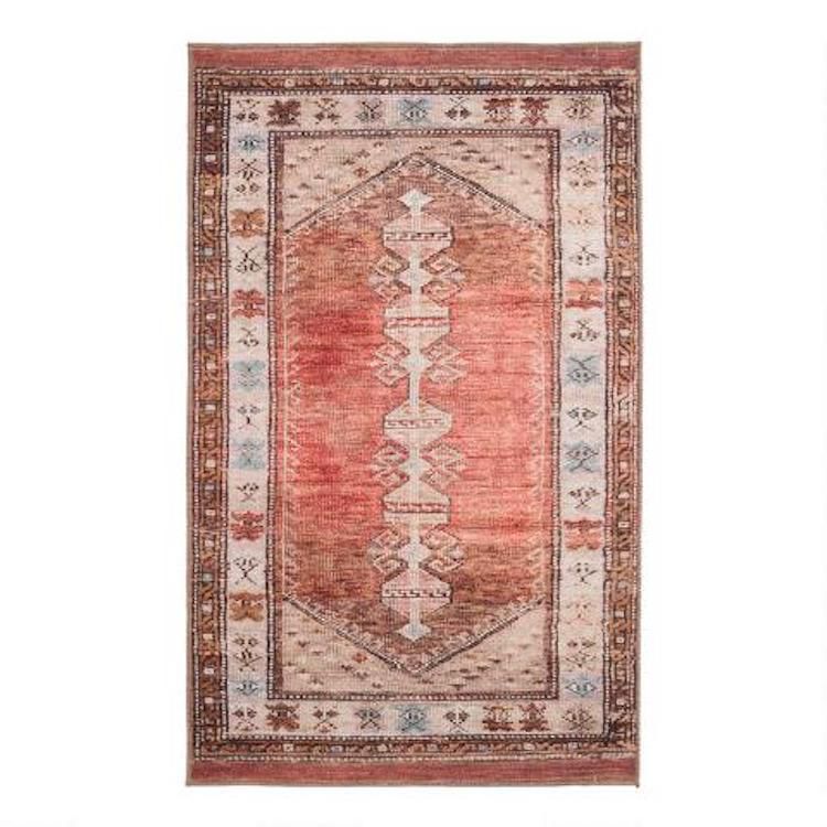 粉红色的印花地毯