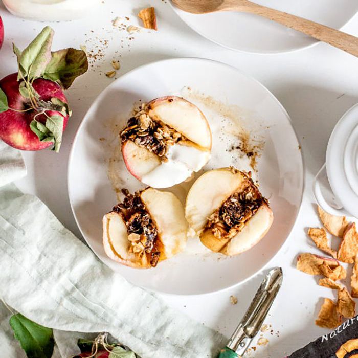 无麸质甜点为感恩节 - 素食烤苹果