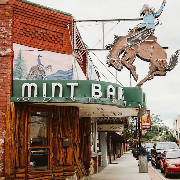 怀俄明州谢里丹市中心的一角