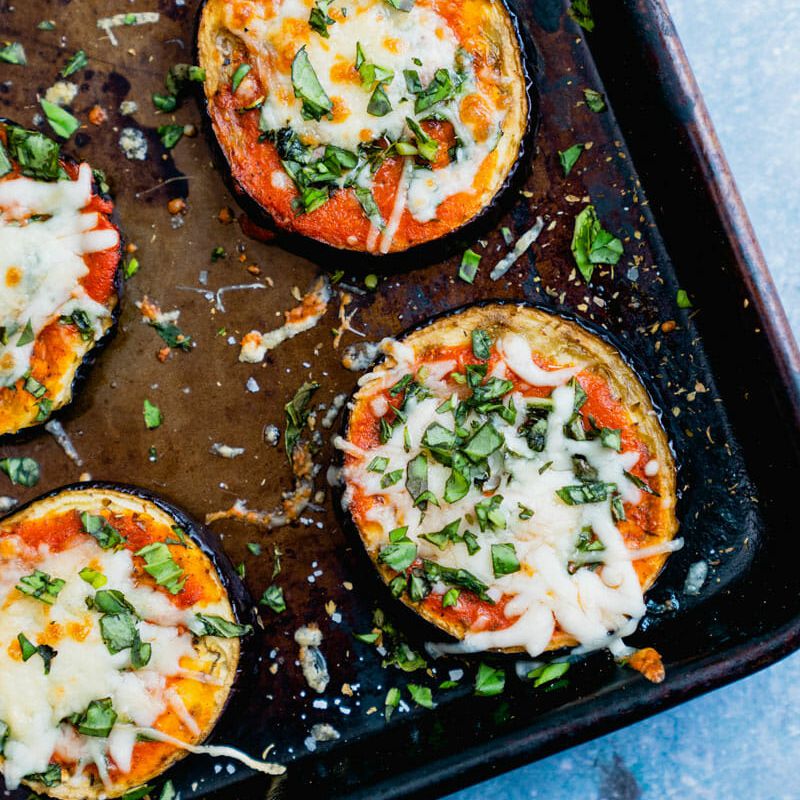 迷你茄子比萨饼