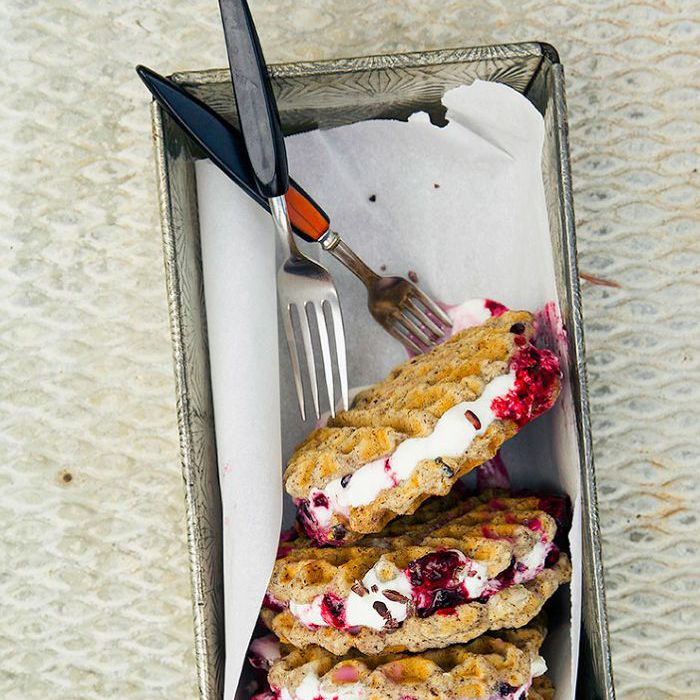 健康的冰淇淋三明治