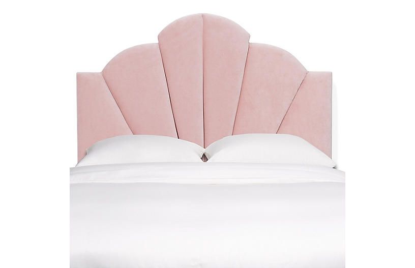 粉红几何床头板