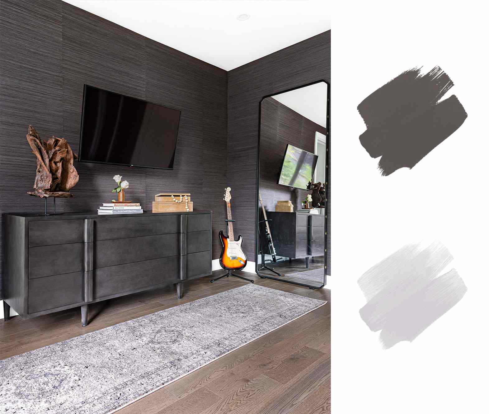 最佳室内配色方案-棕色和灰色