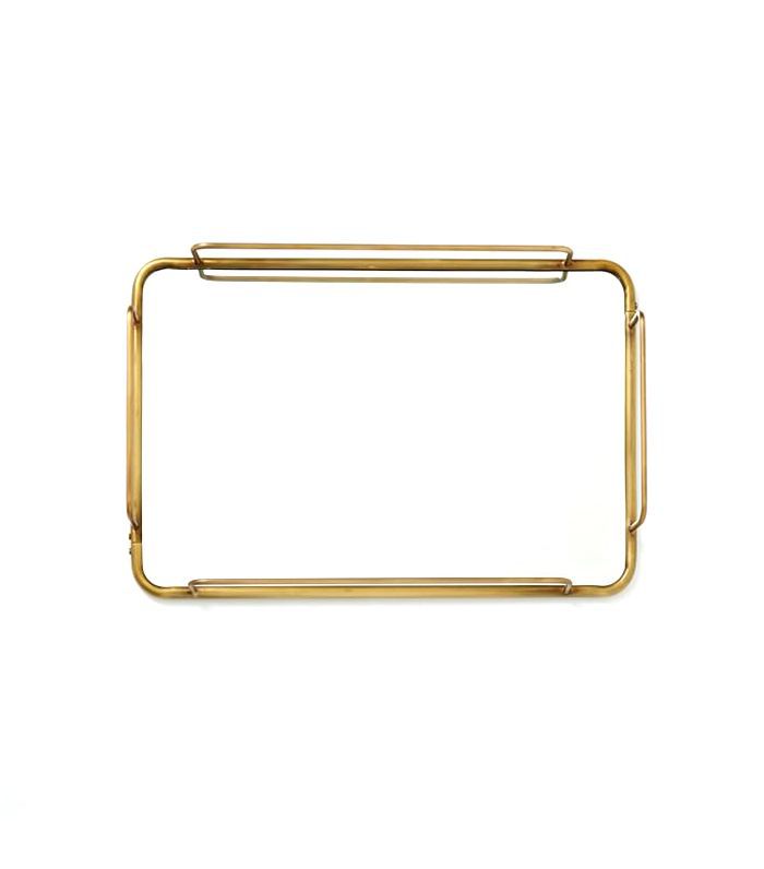 鱼涡流镀金的咖啡镜托盘