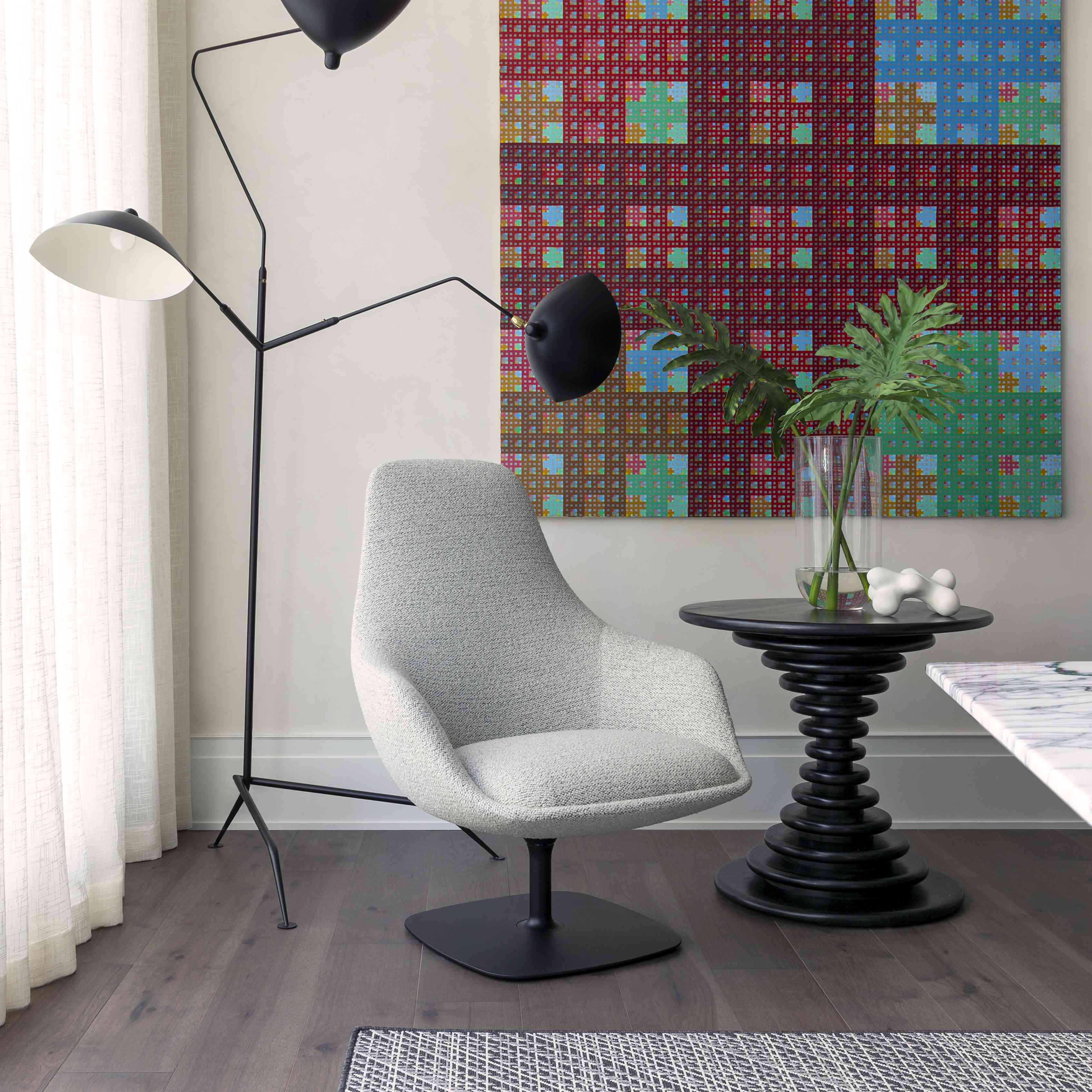 现代单身公寓角