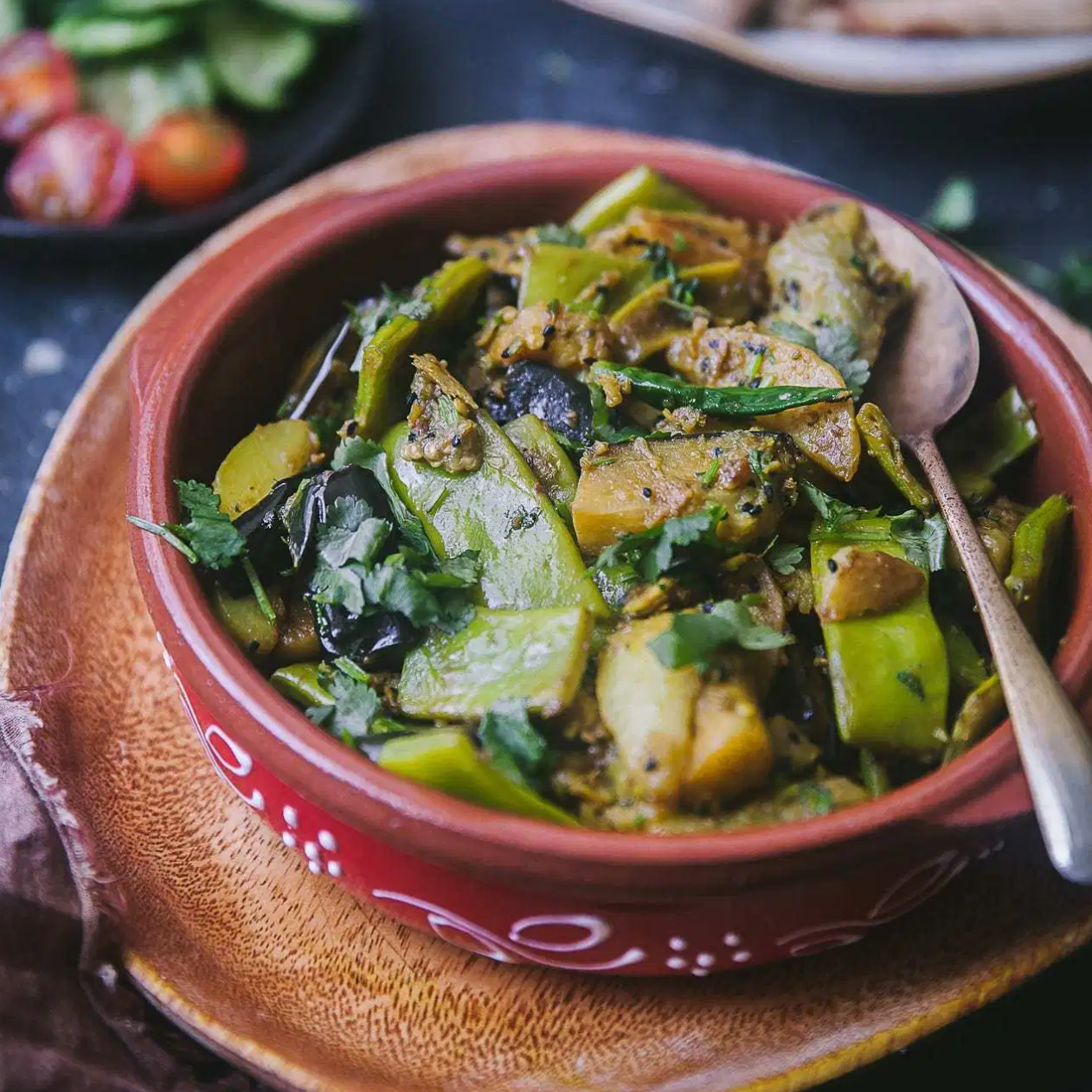 Shim begin er Chorchori(扁豆和炒茄子)