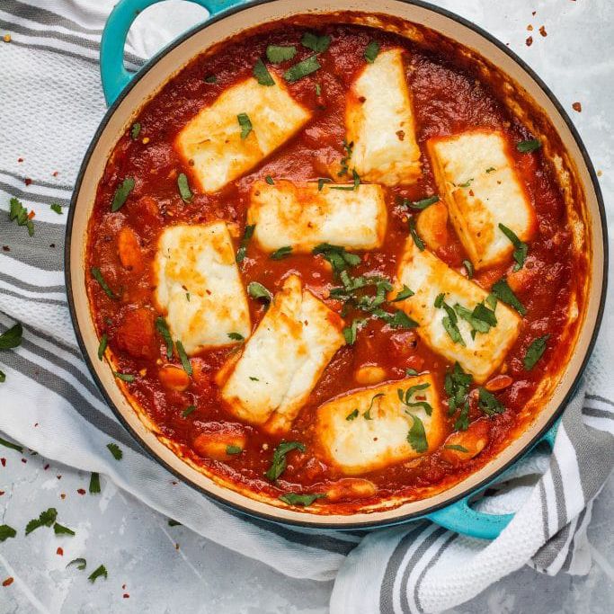 大烟蕃茄哈罗米干酪烤