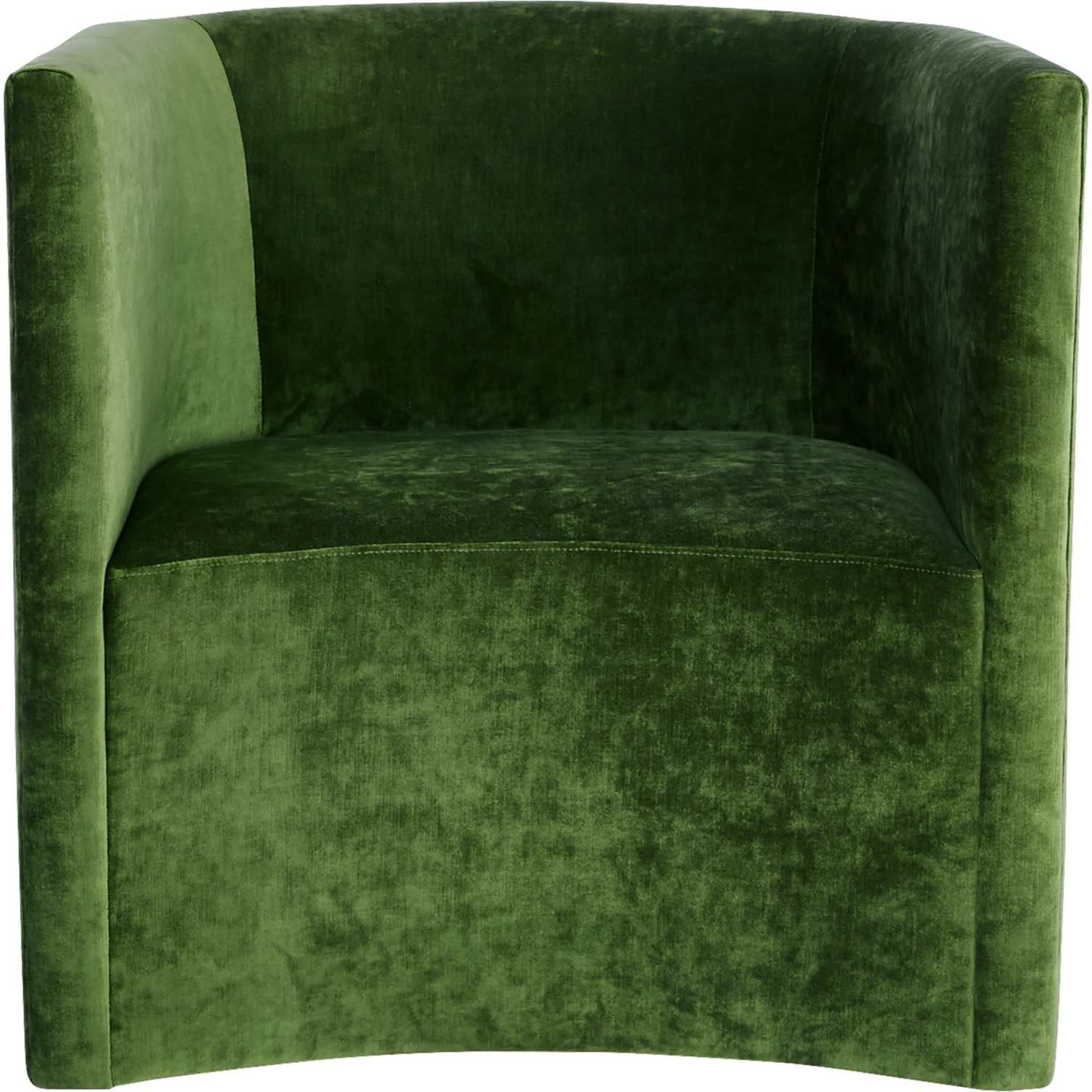 CB2贪图柏木丝绒弯椅