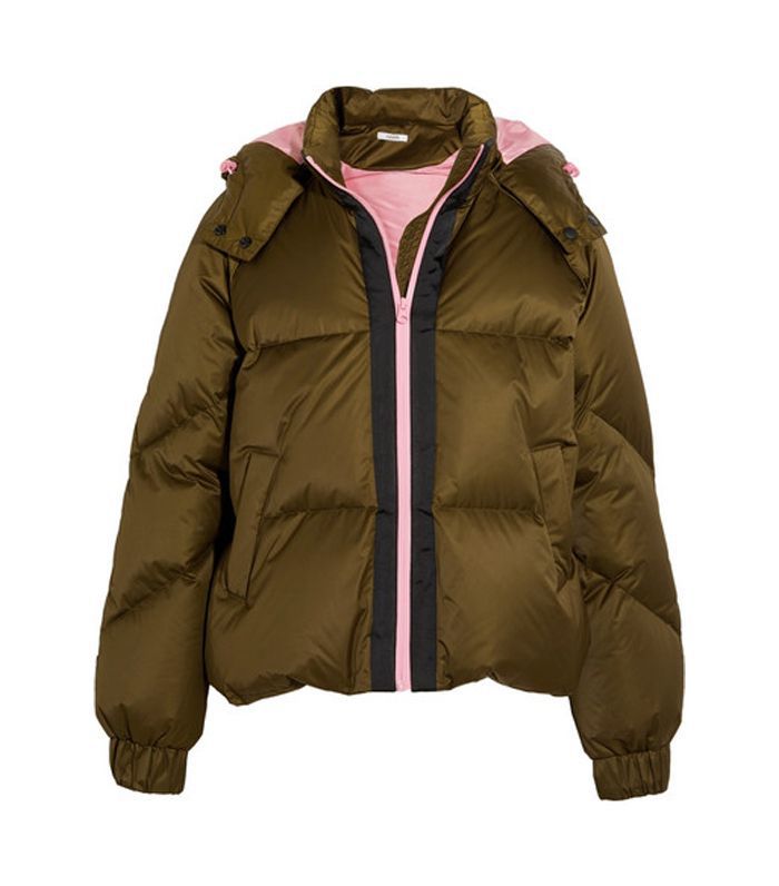 Ganni连帽绗缝壳牌羽绒服