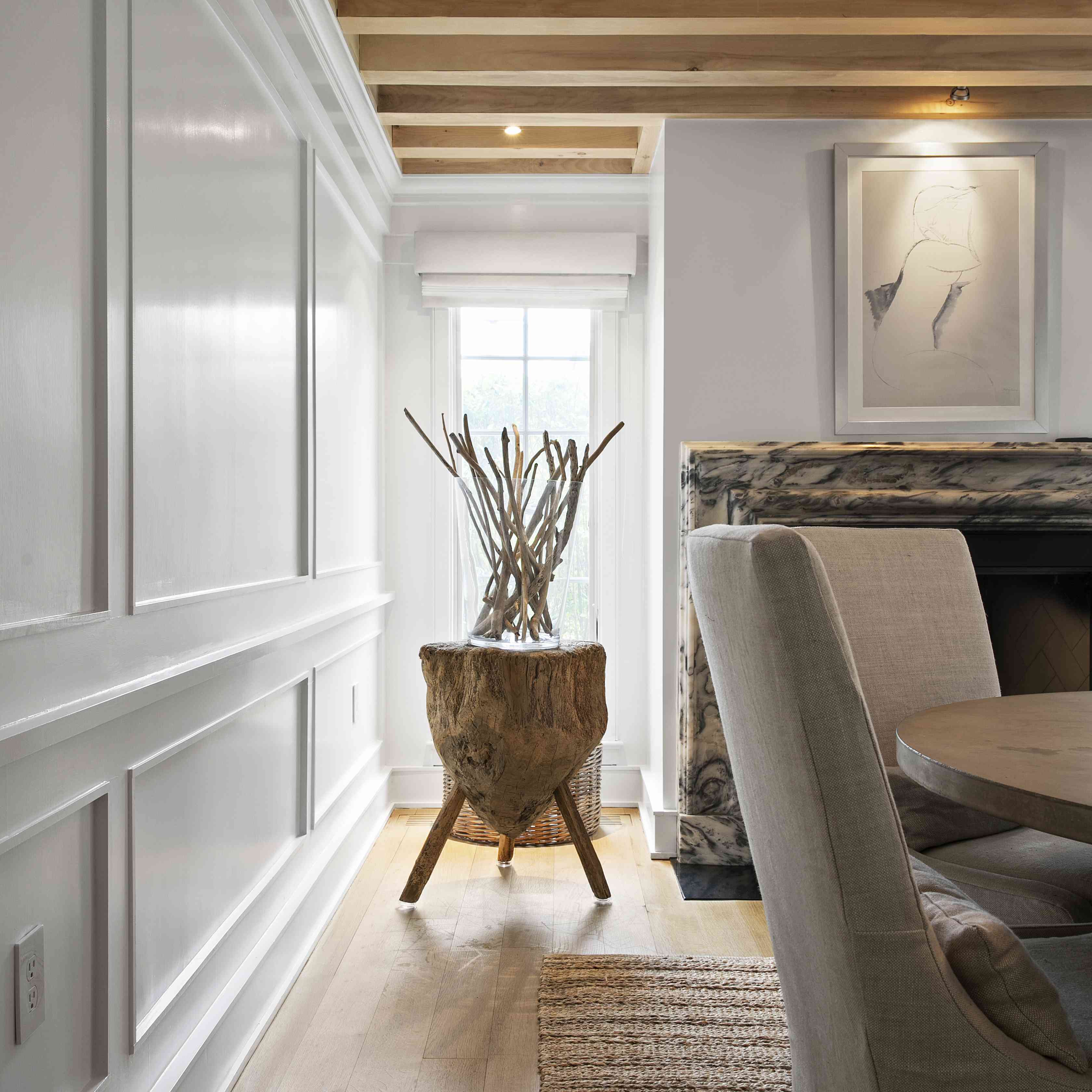 餐厅装饰侧视图。