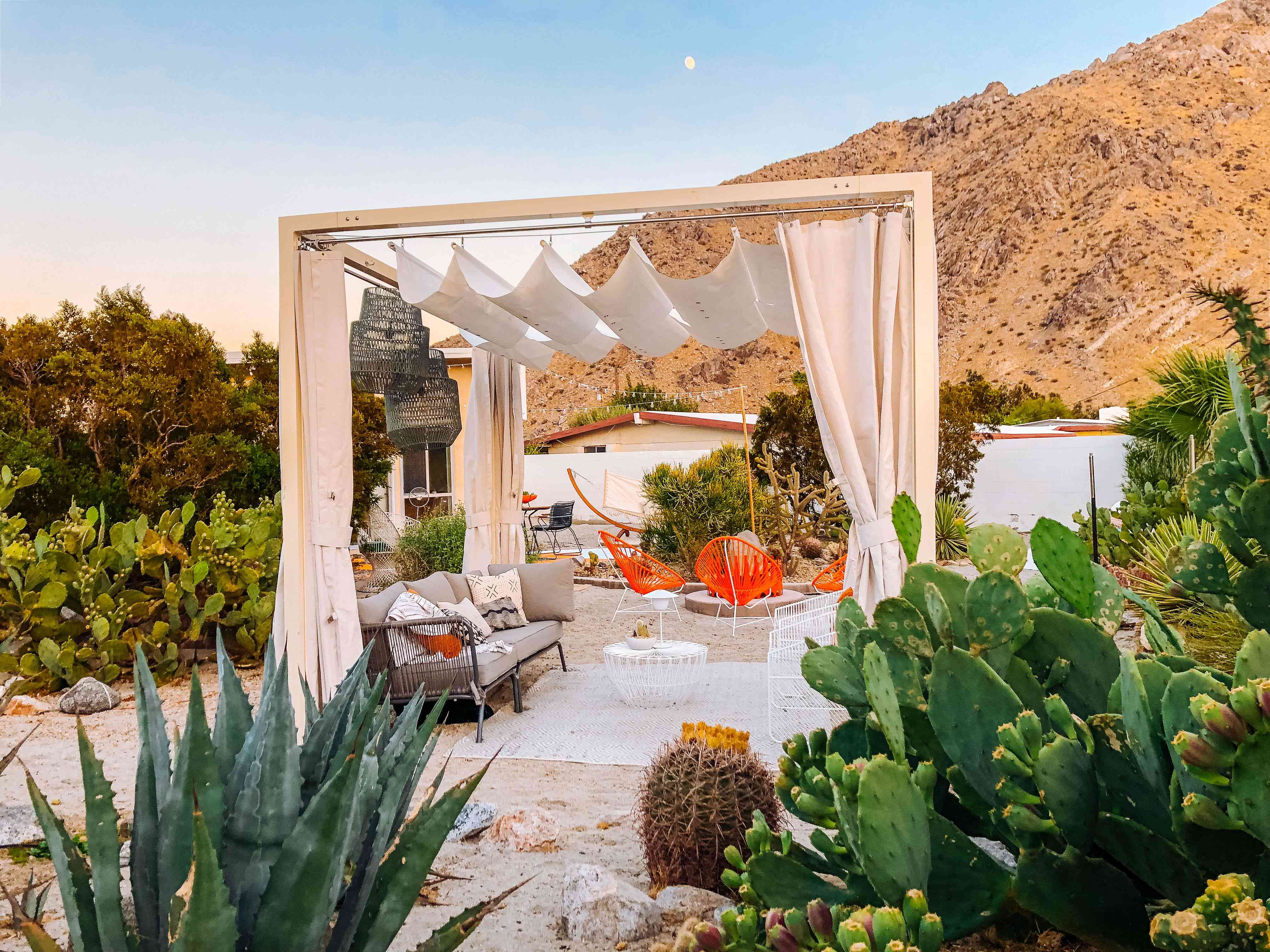 泳池装饰的想法窗帘