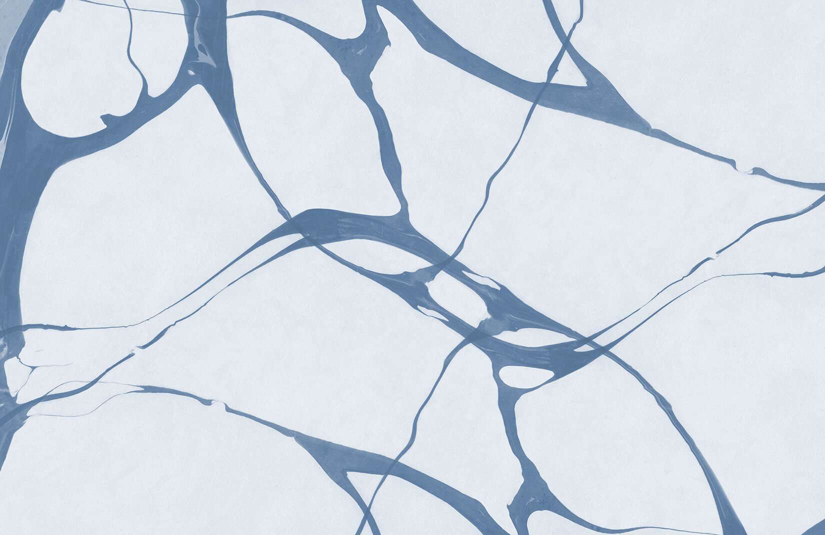 一个大型的蓝色和白色的大理石壁画。