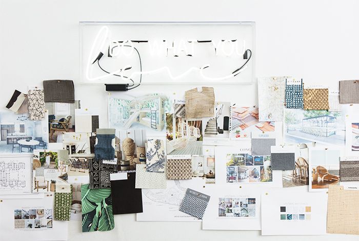 一家情绪板在工作室wife.style的新办公室“class=