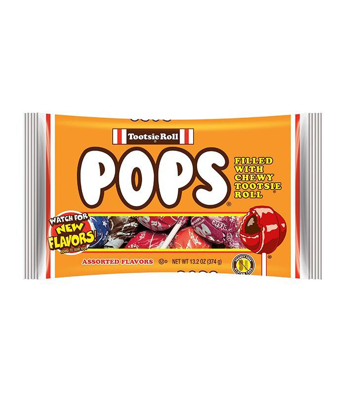 巧克力棒流行的橙色袋子。