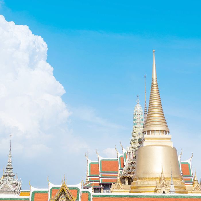 曼谷翡翠佛寺的景观。