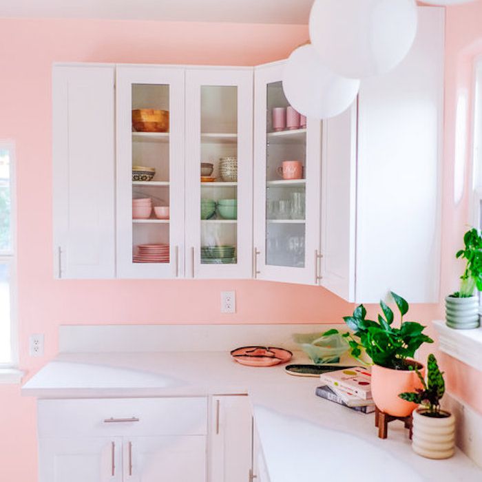 亮粉色的厨房