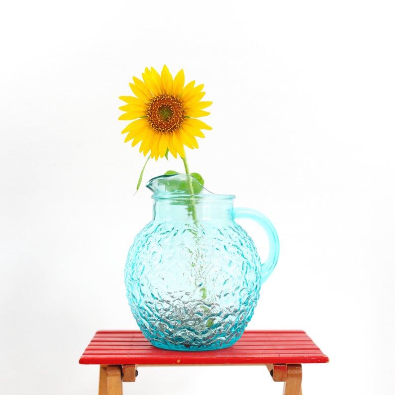 复古水蓝玻璃投手