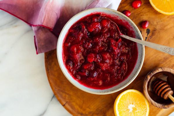 天然甜蜜的酸果蔓酱