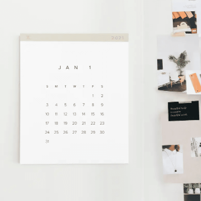 指定的2021年挂历