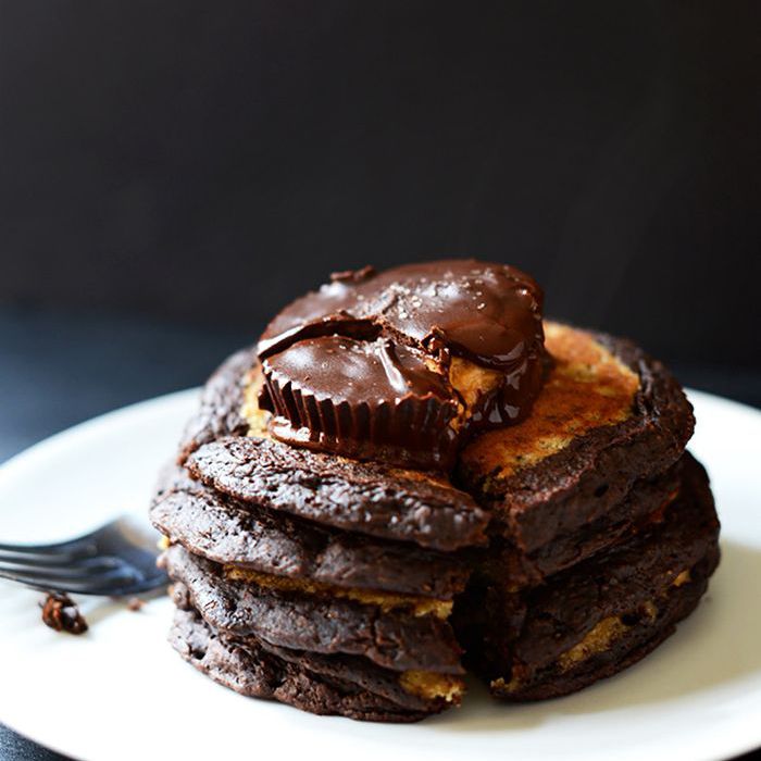 素食+无麸质花生酱杯煎饼