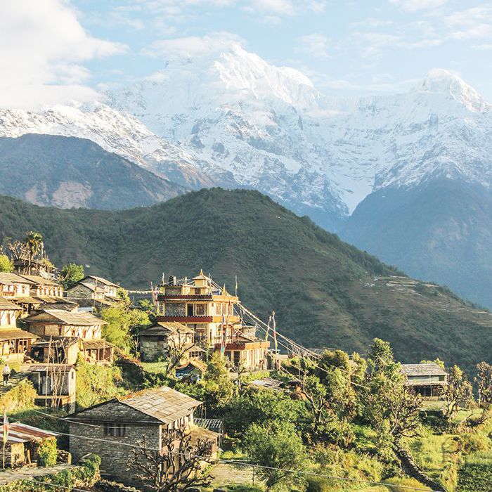 世界上最高的山脉:安纳普尔纳山脉