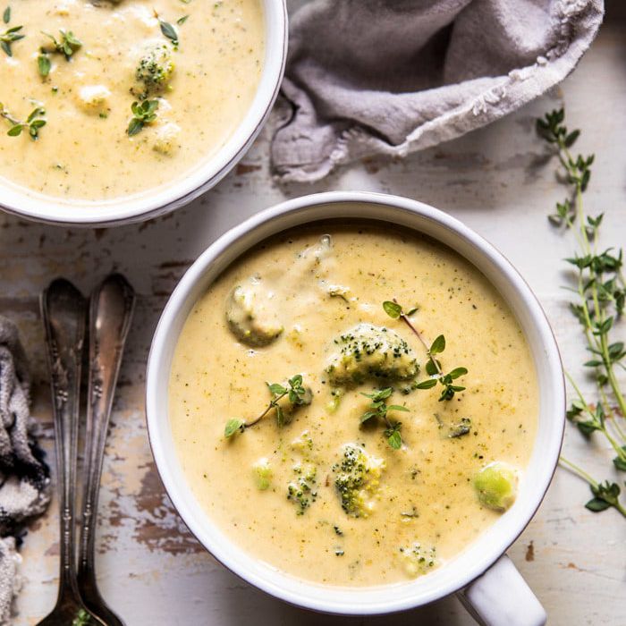 慢锅西兰花切达西葫芦汤