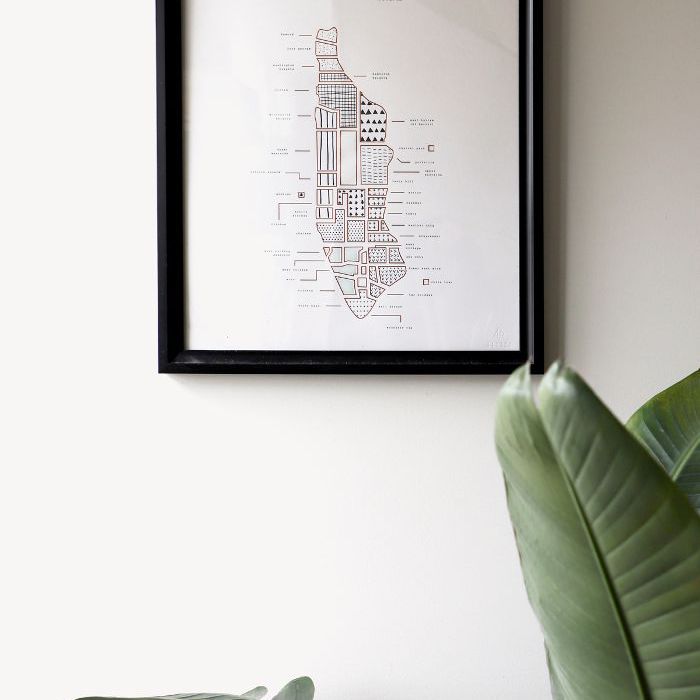 成帧纽约市地图