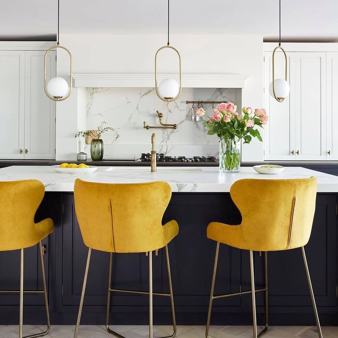 厨房用黄色椅子