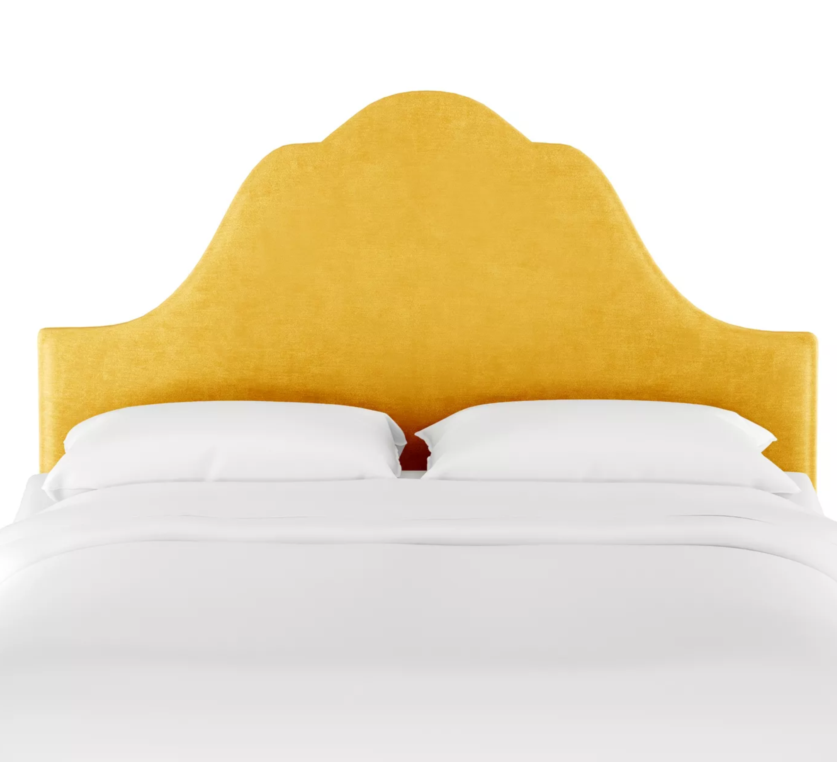 黄色天鹅绒床头板
