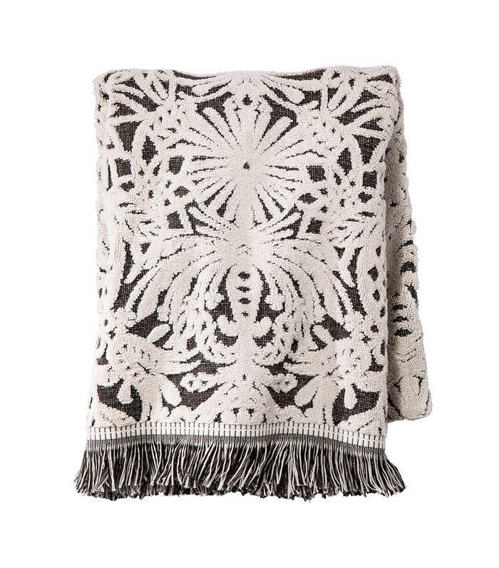 目标全面格局浴巾黑/白