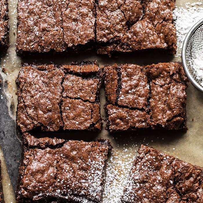 易点心食谱 - 褶皱顶部布朗尼