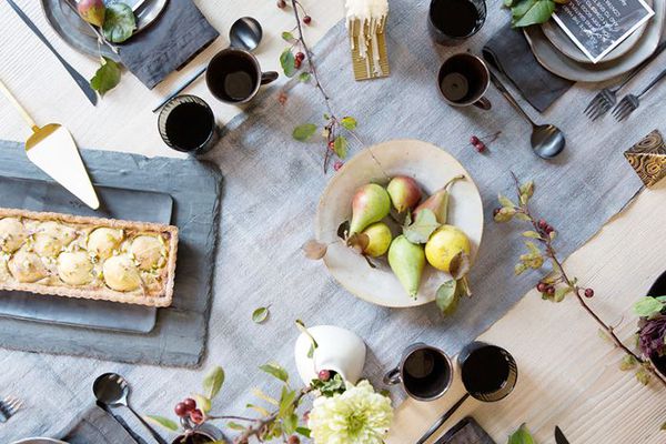 感恩节餐桌景观