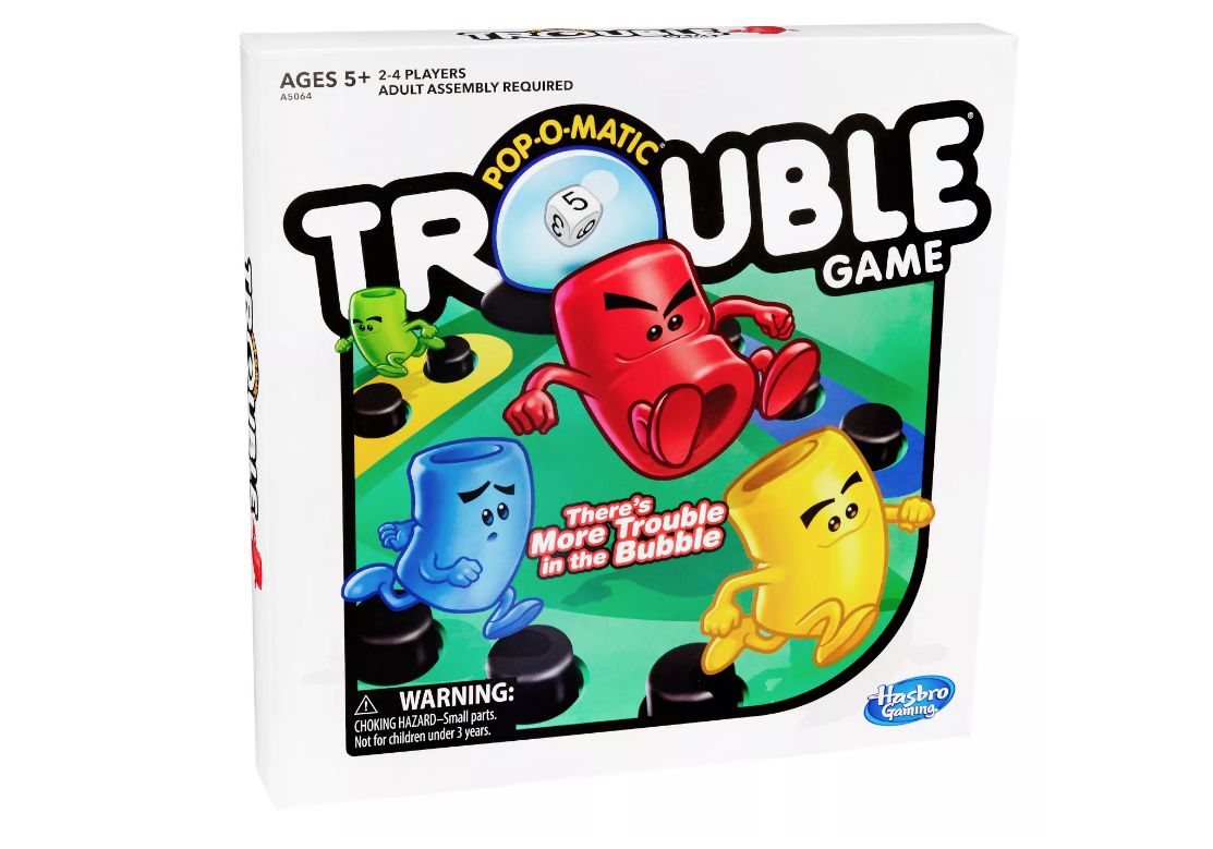 骰子大跌眼镜家庭棋盘游戏，麻烦。