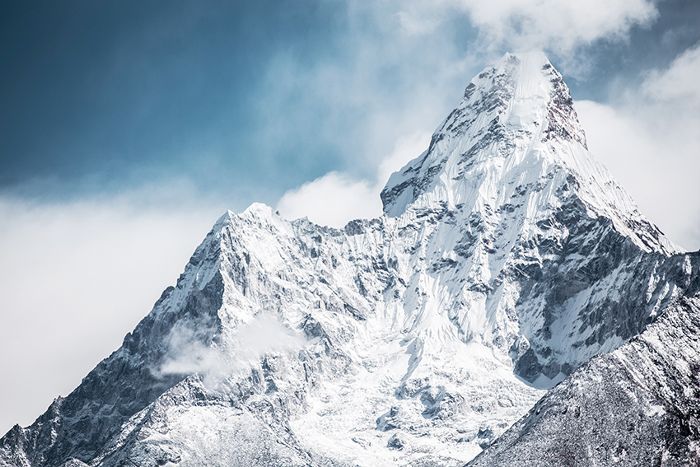 最高的山脉在世界上：珠穆朗玛峰
