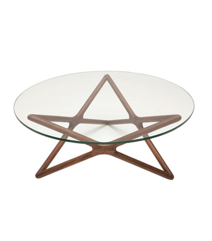 露露和乔治亚安迪的胡桃木咖啡桌