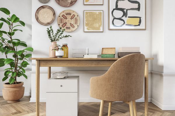 波希米亚的家庭办公室内部