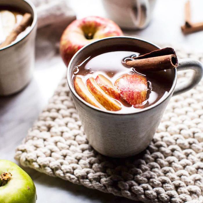 一半烤收获博客枫叶苹果醋饮料