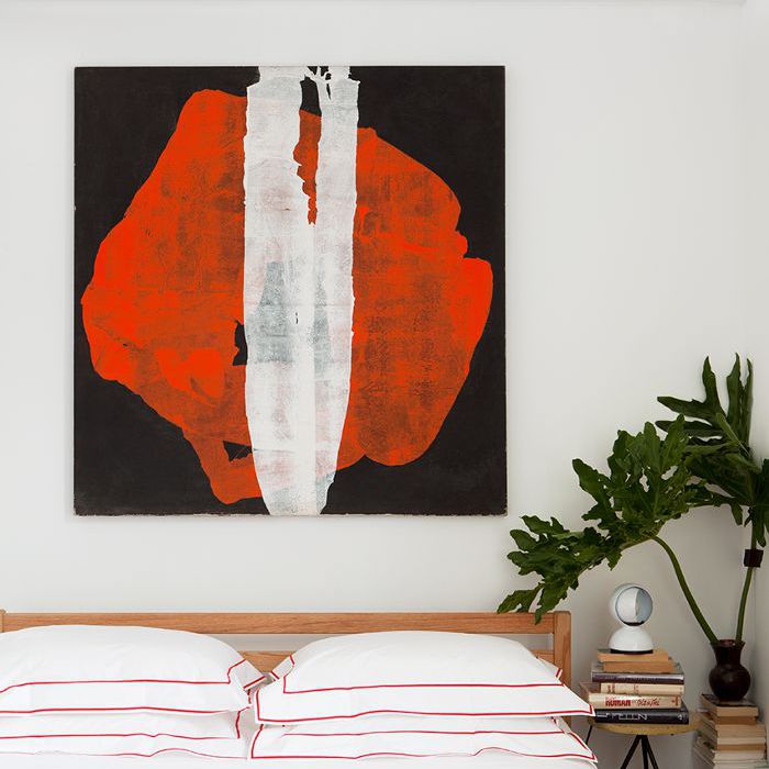 浪漫的卧室想法-红色的床上用品