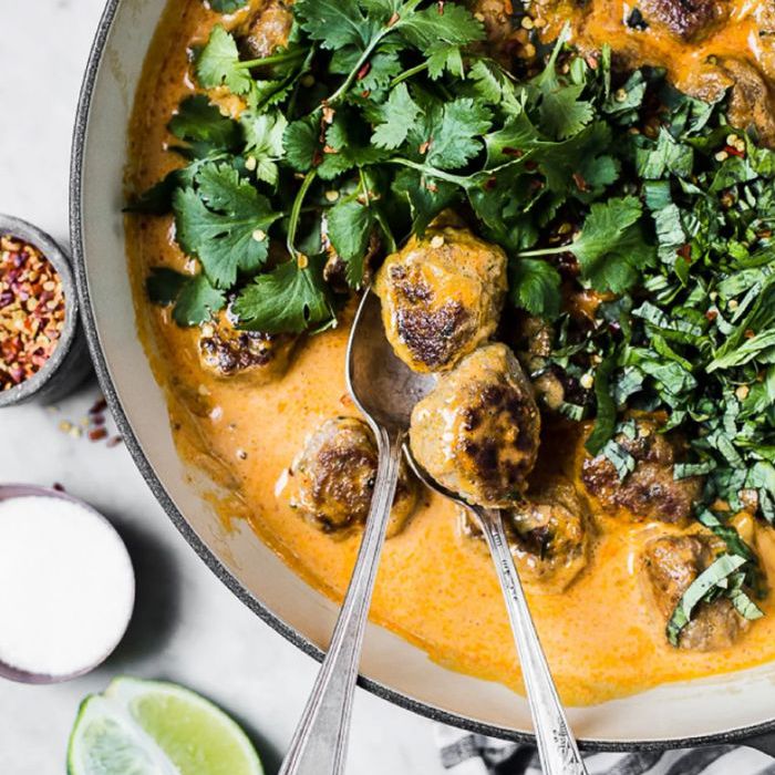 红咖喱火鸡肉丸