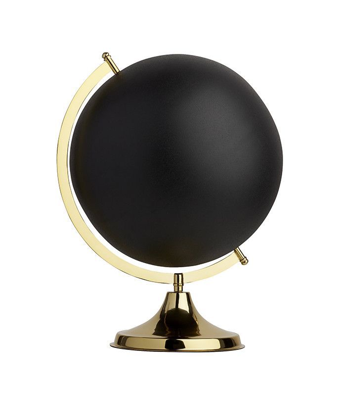 CB2黑色和黄铜地球仪