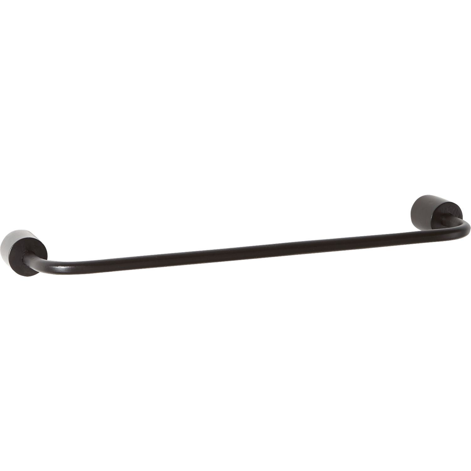 粗糙的铸黑色毛巾杆