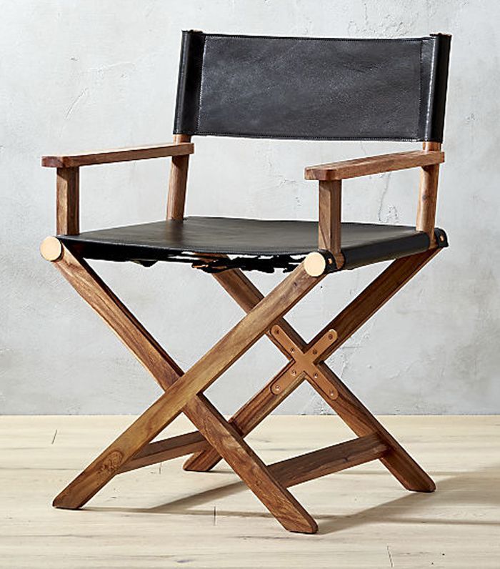 CB2馆长黑色皮椅