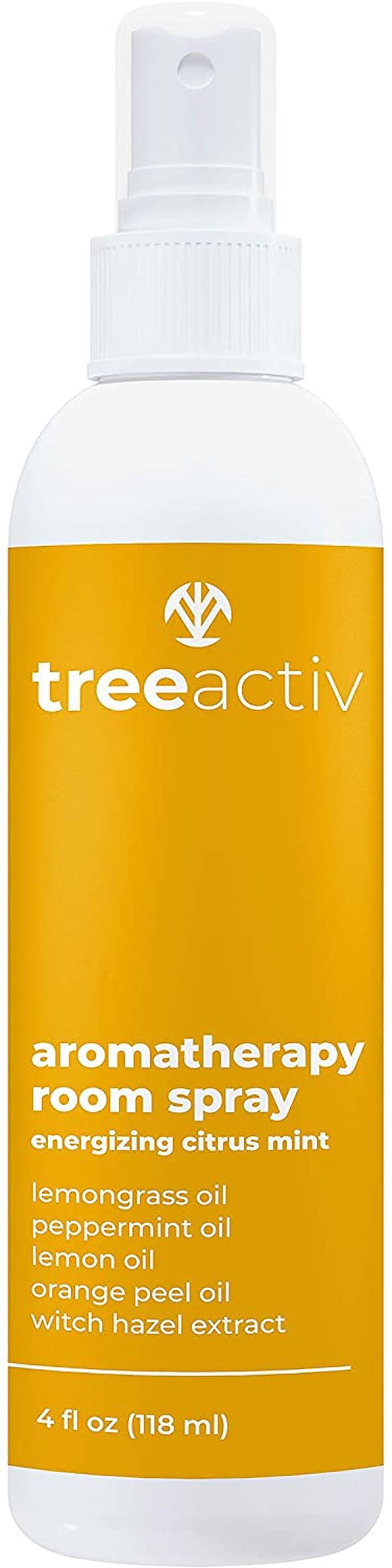 Aromatherapy spray in a travel size bottle.